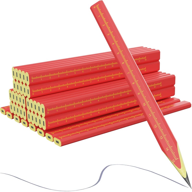KR. LIF Professional Carpenter Pencils - 29 Pcs Construction Pencils Hexagonal Design - Image 3